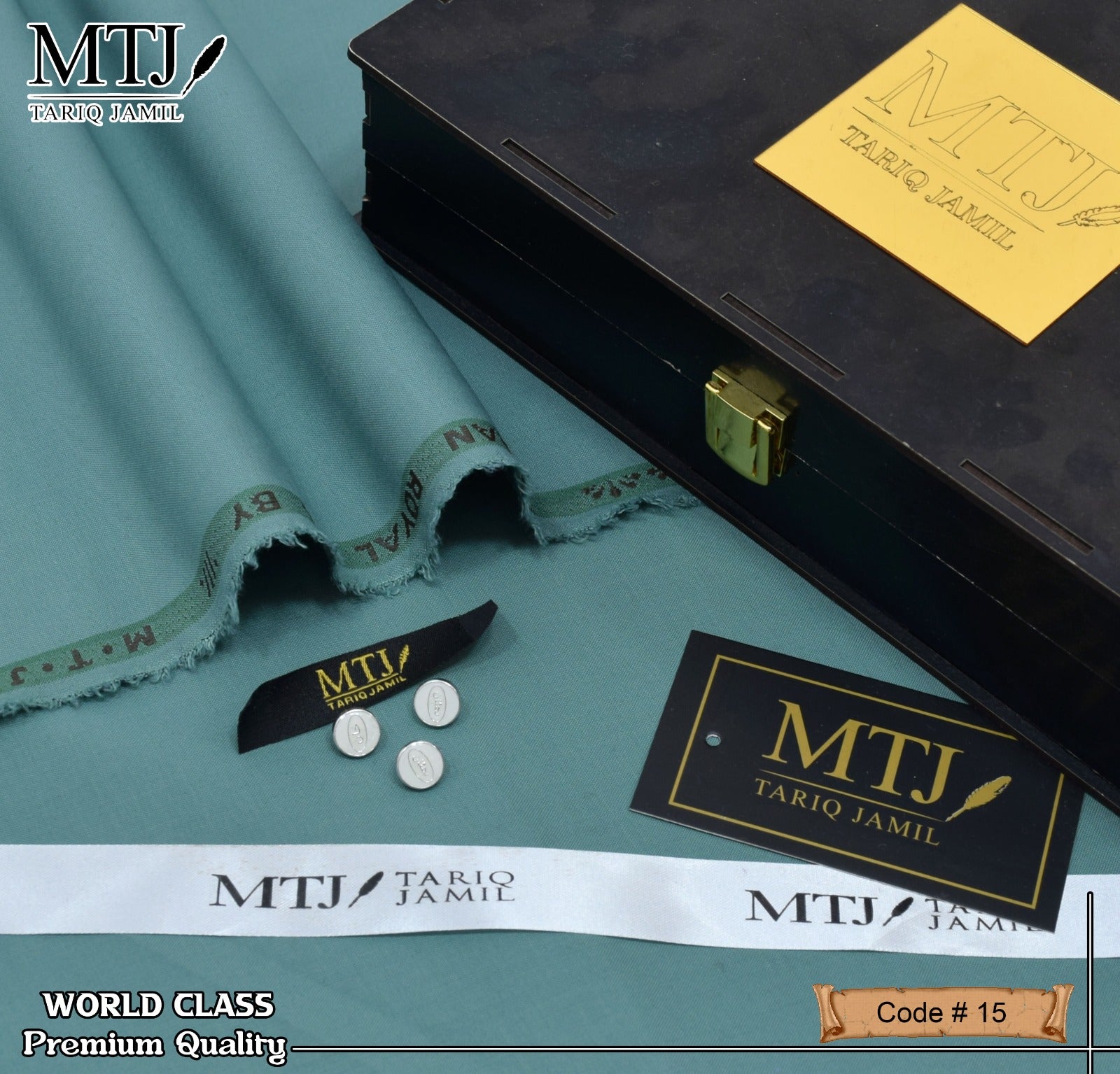 MTJ PREMIUM WASH N WEAR WITH BOX AND BAG  ( AQUA )