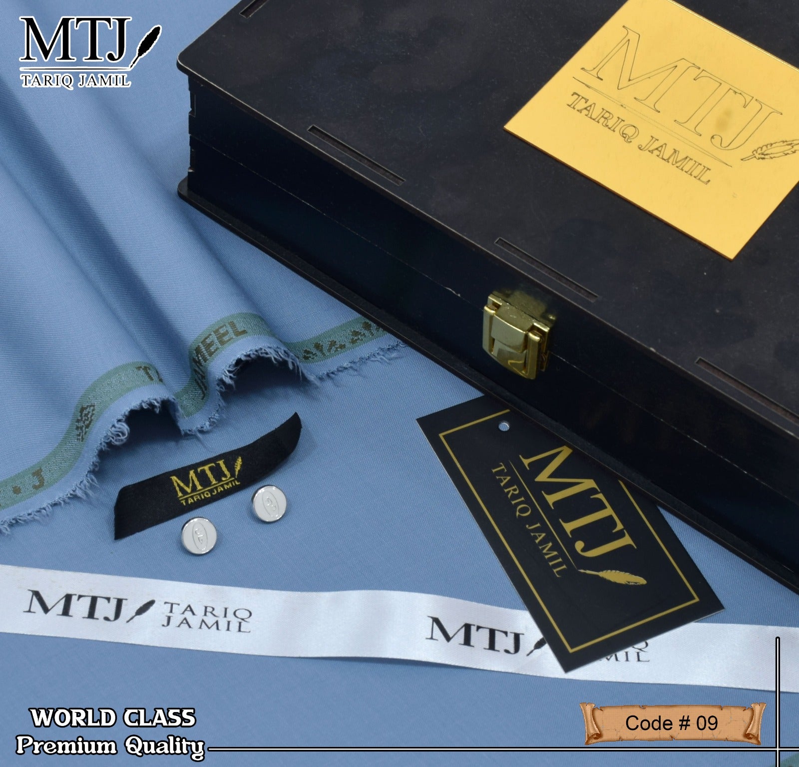 MTJ PREMIUM WASH N WEAR WITH BOX AND BAG  ( CADET BLUE  )